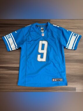 Nike Detroit Lions Matthew Stafford #9 NFL On Field Game Home Jersey YOUTH Large